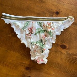 H&M ruffle high leg bikini bottom